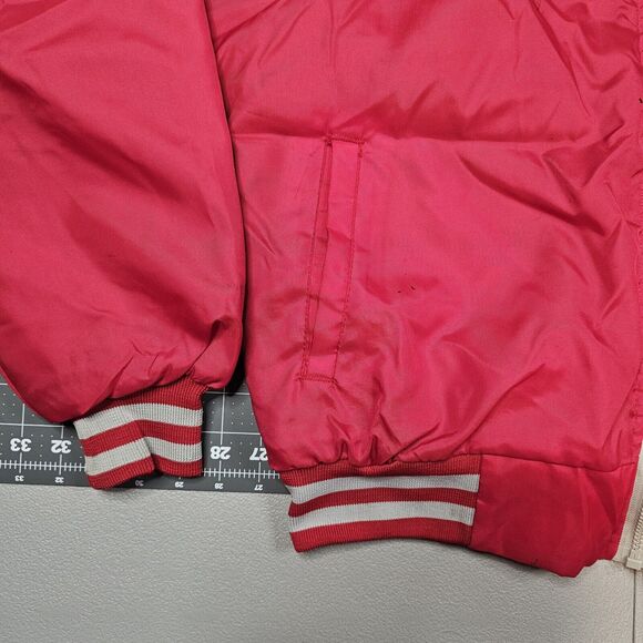 Vintage K Brand Jacket Large Fire Firefighter Emt 80s Sideline Bomber Varsity - Picture 4 of 11
